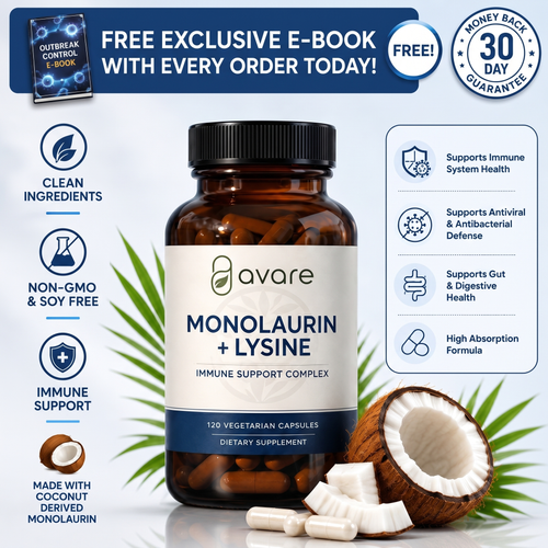Lysine + Monolaurin Antiviral Capsules