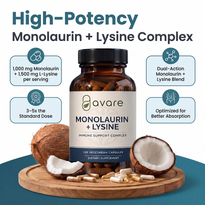 Lysine + Monolaurin Antiviral Capsules