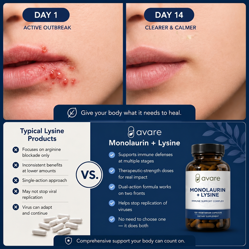 Lysine + Monolaurin Antiviral Capsules